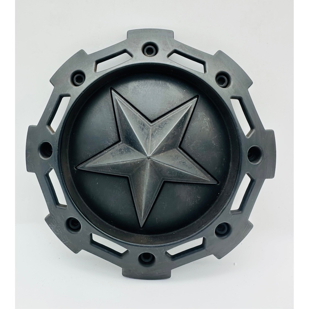 XD Series Rockstar Matte Black Wheel Center Caps Set of 4 CAP-M-955 S1403-09 - Picture 3 of 10